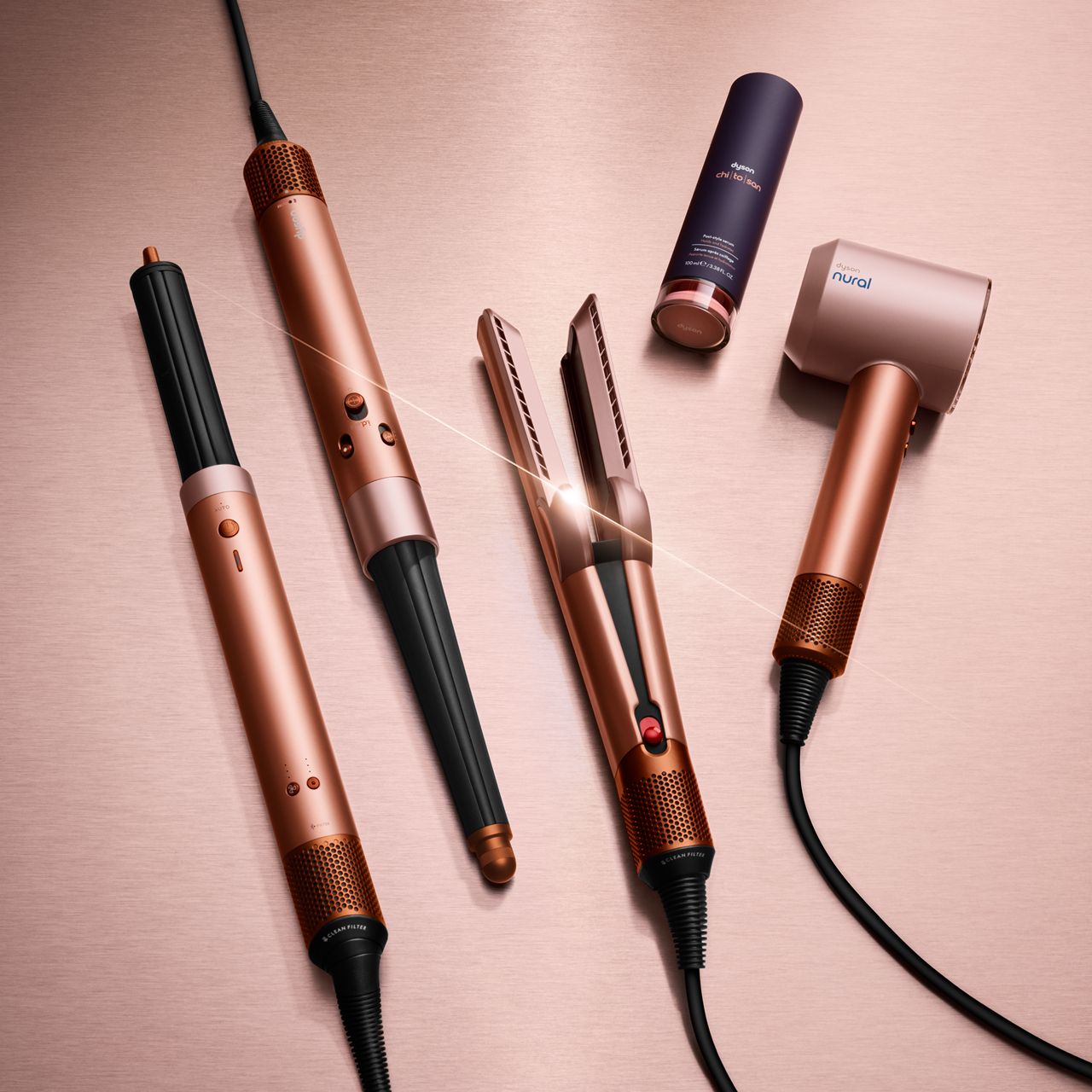 The Dyson Beauty range of devices and formulations.