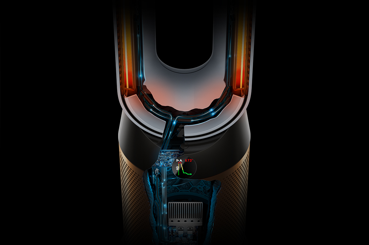 Internal heating system of a Dyson purifier heater