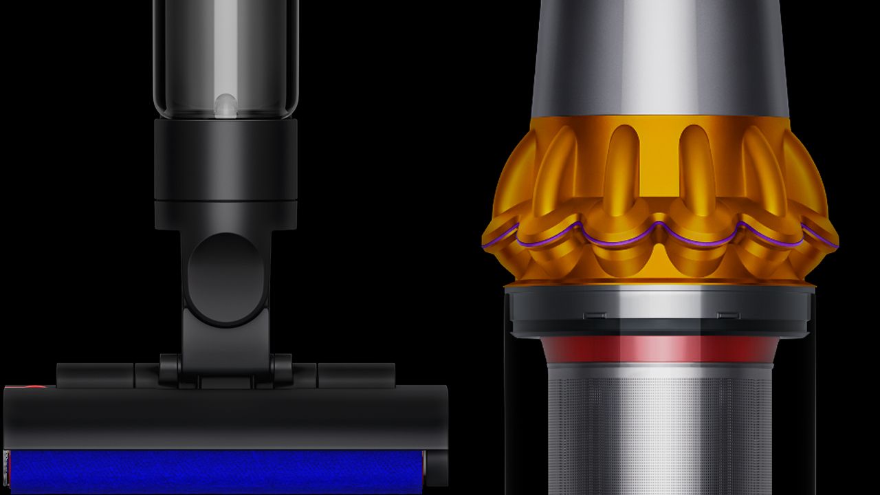 The Dyson WashG1 wet floor cleaner and V15 Detect absolute cordless vacuum.