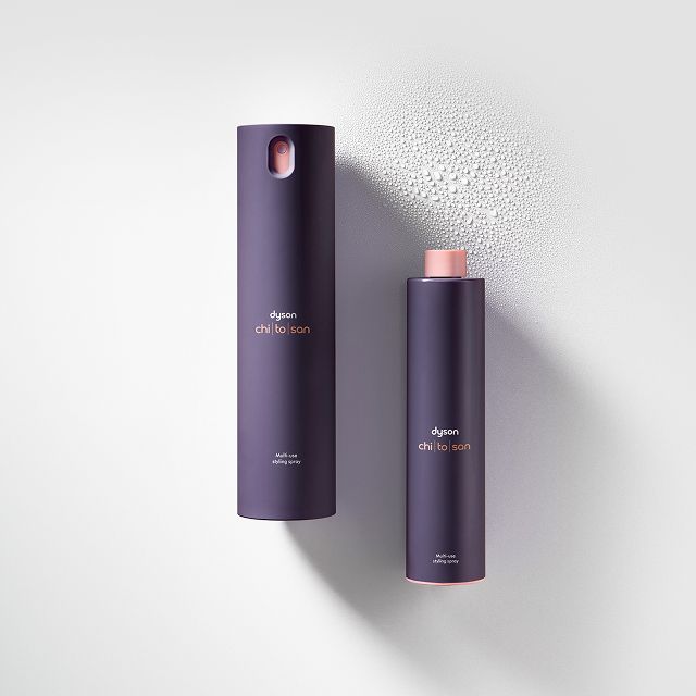 Dyson Chitosan Multi-use styling spray 165ml and a refill.